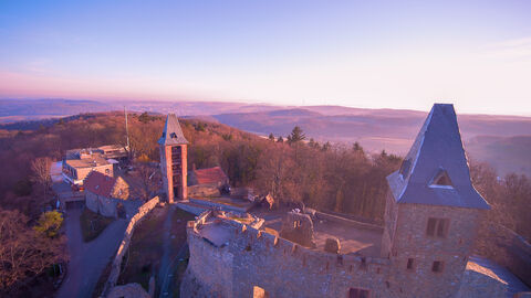 Burg Frankenstein Luftbild der Burg Frankenstein
