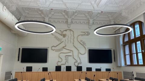 Schwurgerichtssaal 146 A des Justizzentrums Frankfurt am Main Schwurgerichtssaal 146 A des Justizzentrums Frankfurt am Main